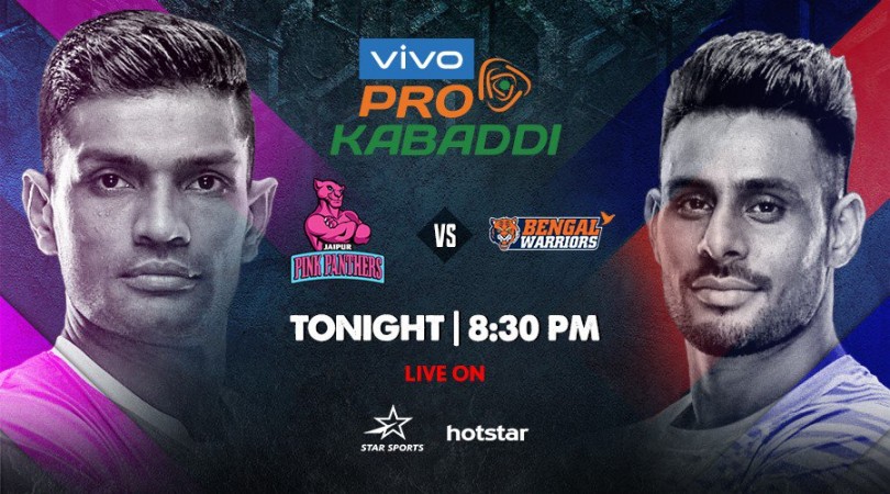 Jaipur Pink Panthers vs Bengal Warriors. pro kabaddi