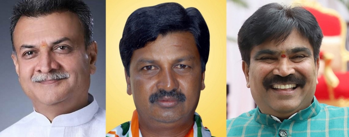 Mahesh Kumathalli, Ramesh Jarkiholi and R Shankar. Mahesh Kumathalli, Ramesh Jarkiholi and R Shankar