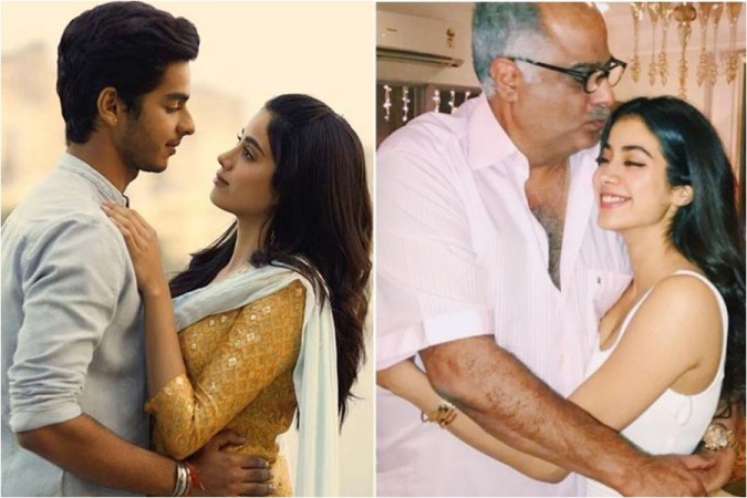 Ishaan Khattar, Janhvi Kapoor, Boney Kapoor Ishaan Khattar, Janhvi Kapoor, Boney Kapoor