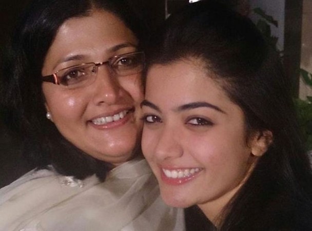 Suman with her daughter Rashmika Mandanna. Suman with her daughter Rashmika Mandanna