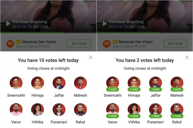 Bigg Boss Telugu 3 vote system on Hotstar App Bigg Boss Telugu 3 vote system on Hotstar App