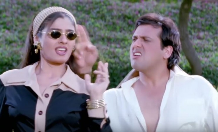 Govinda and Raveena Tandon in Ankhiyon Se Goli Maare song Raveena Tandon and Govinda in Nach Baliye 9