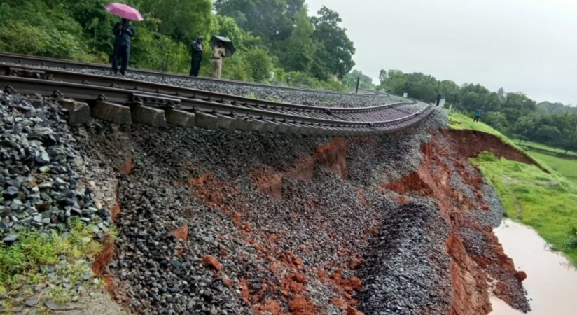 Landslide near Londa railway station in Belagavi Landslide near Londa railway station in Belagavi