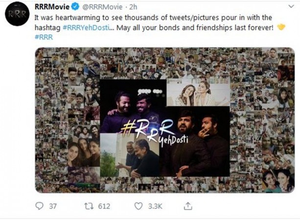 RRR movie friendship day campaign RRR movie friendship day campaign