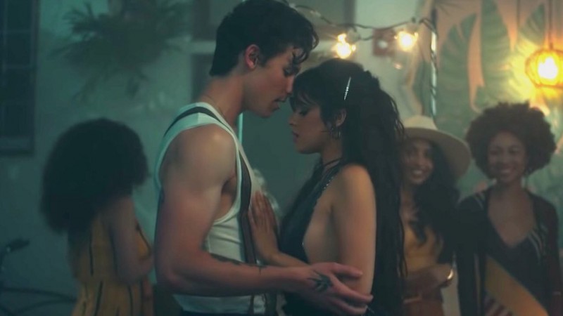 Shawn Mendes and Camila Cabello in a still from Senorita music video Shawn Mendes and Camila Cabello