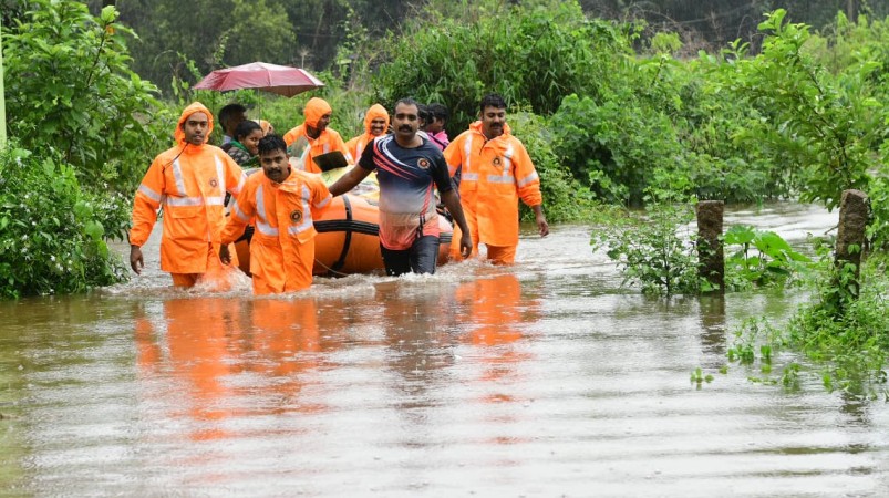 At least 57 people were reported dead until Saturday in Kerala and over a lakh were shifted to relief camps. Floods