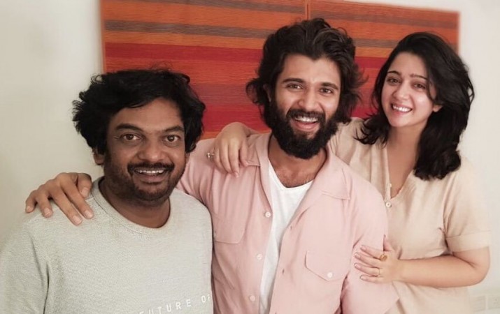 Puri Jagan with Vijay Devarakonda and Charmme Kaur. Puri Jagan with Vijay Devarakonda and Charmme Kaur