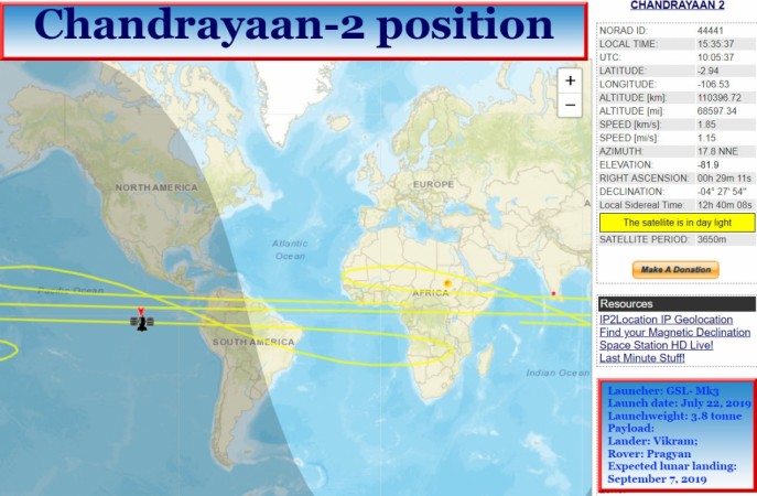 Indian Space Research Organisation (ISRO) engineers set Chandrayaan-2 on a course that will take it beyond the Earth's gravitational field early on Wednesday, putting it on a translunar trajectory. The spacecraft is expected to arrive on the Moon's orbit on August 20. Chandrayaan-2 set on course for tryst with the Moon