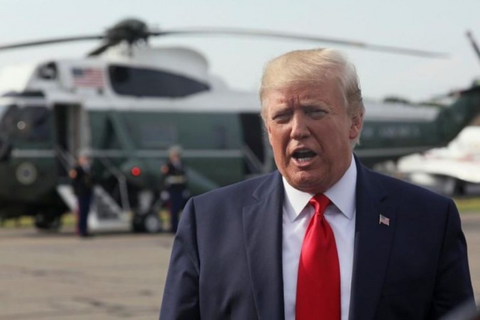 US President Donald Trump boarding Air Force One in Morristown, New Jersey on August 15, 2019 Donald Trump Afghan peace deal