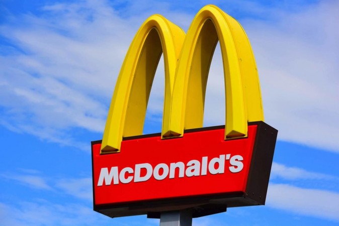 McDonald's banner. McDonald's
