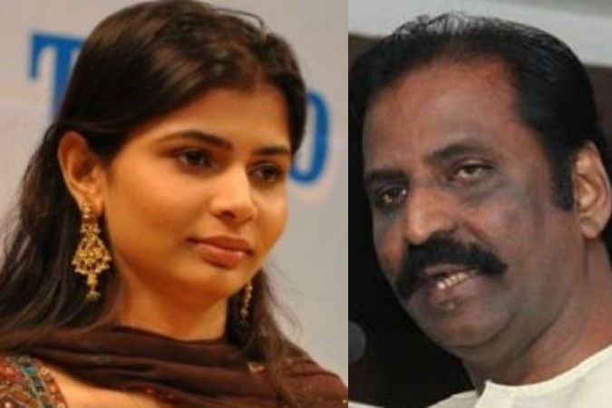 Chinmayi and Vairamuthu. Chinmayi Sripada angry at no action being taken against Vairamuthu