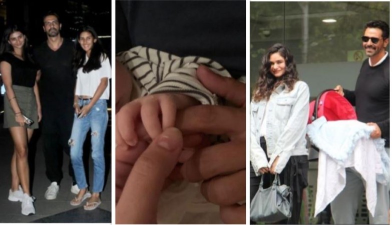 Arjun Rampal with daughters, Gabriella and son Arik Arjun Rampal with daughters, Gabriella and Arik