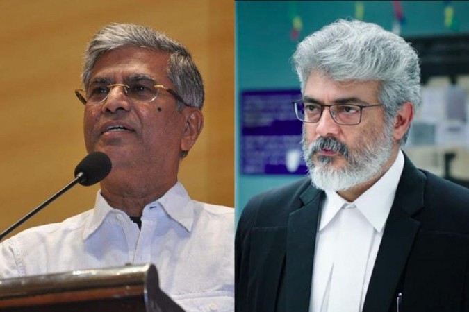 SA Chandrasekhar impressed with Ajith's Nerkonda Paarvai. SA Chandrasekhar and Ajith