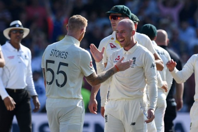 Jack Leach faced just 17 balls and scored merely one run in the 76-run partnership Jack Leach