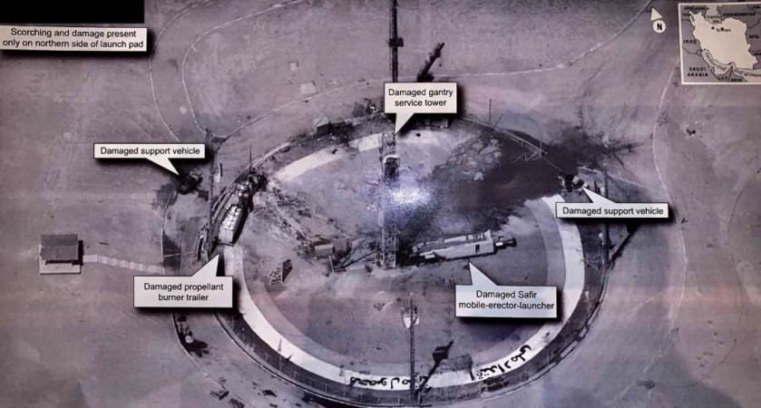 Undisclosed image showing the aftermath of the explosion at the Imam Khomeini Space Centre. Damaged Iranian Space Center