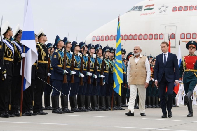 Prime Minister Narendra Modi arrives in Russia. Narendra Modi