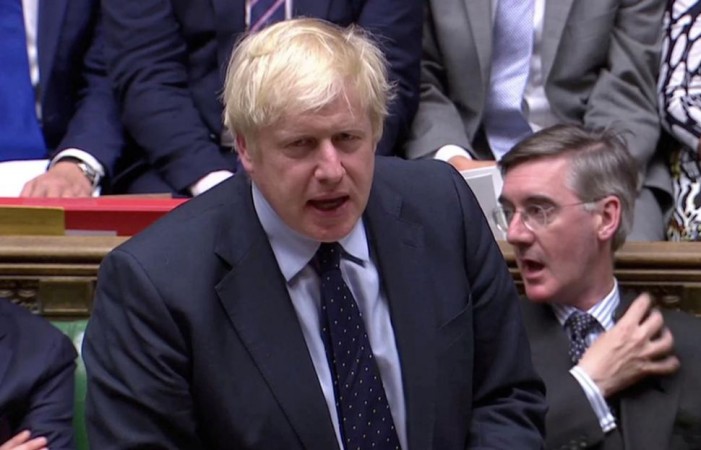 Britain's Prime Minister Boris Johnson speaks after the announcement of the result of the vote in the Parliament in London, Britain, Spetember 3, 2019, in this still image taken from Parliament TV footage. Boris Johnson