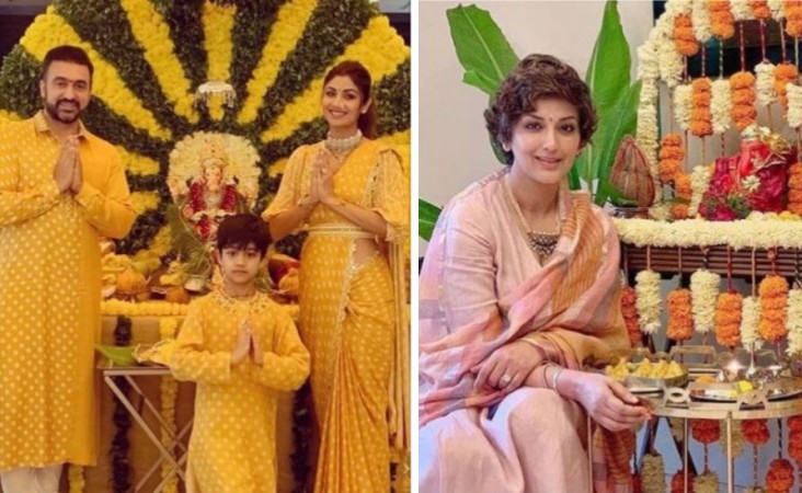 Shilpa Shetty with family, Sonali Bendre