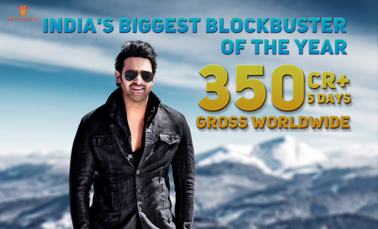 Prabahs' Saaho Rs 350 crore gross poster Saaho Rs 350 crore gross poster