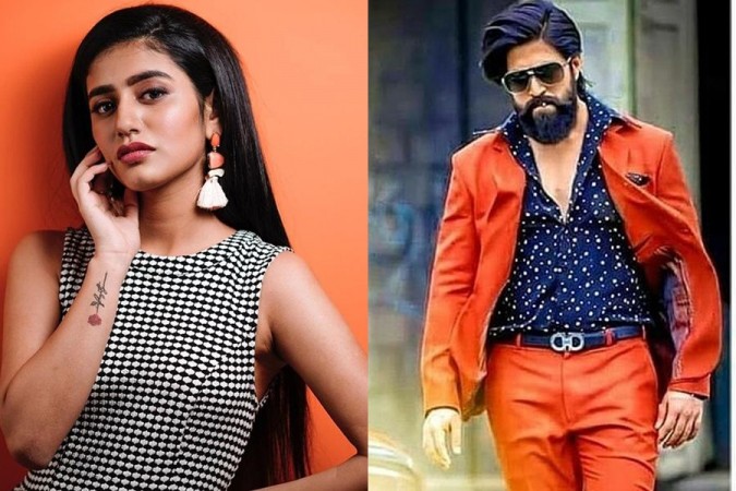 Priya Prakash Varrier and Yash. Priya Prakash Varrier and Yash