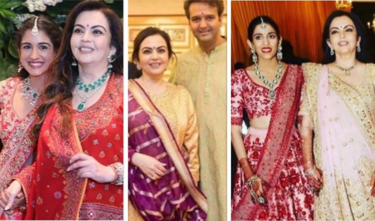 Nita Ambani with Radhika Merchant, Anand Piramal and Shloka Mehta Nita Ambani with Radhika Merchant, Anand Piramal and Shloka Mehta