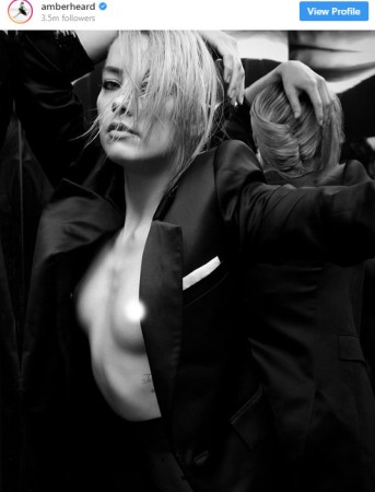 Amber Heard topless Instagram