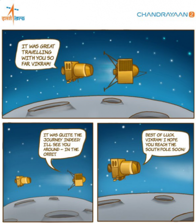 Chandrayaan-2 cartoon