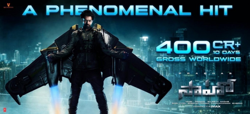 Prabhas' Saaho Rs 400 crore mark poster Prabhas' Saaho Rs 400 crore mark poster