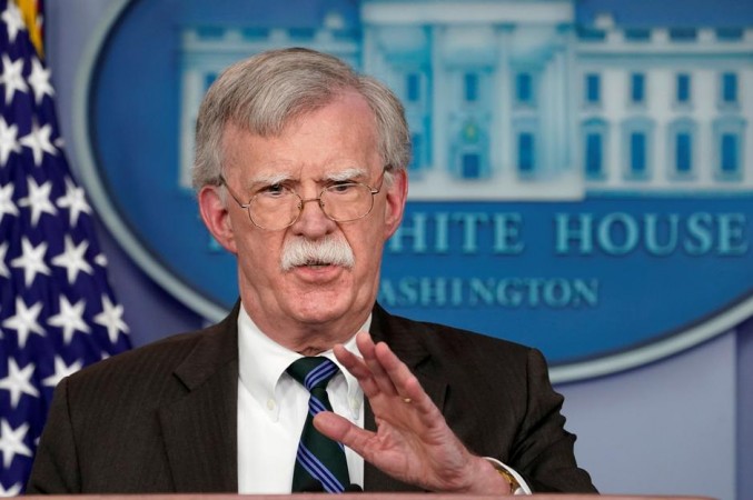 US President Donald Trump's national security adviser John Bolton speaks during a press briefing at the White House in Washington, US, November 27, 2018. John Bolton