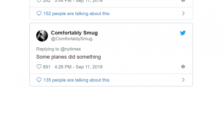 The New York Times deletes tweet on 9/11 anniversary - Twitter screenshot NYT deletes tweet on 9/11 anniversary