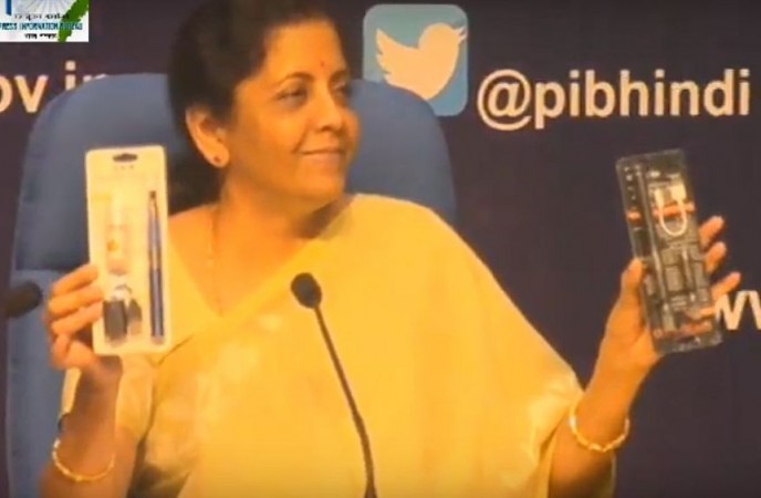 Union Finance and Corporate Affairs Minister Nirmala Sitharaman addresses during a Cabinet Briefing, in New Delhi on Sep 18, 2019. Nirmala Sitharaman