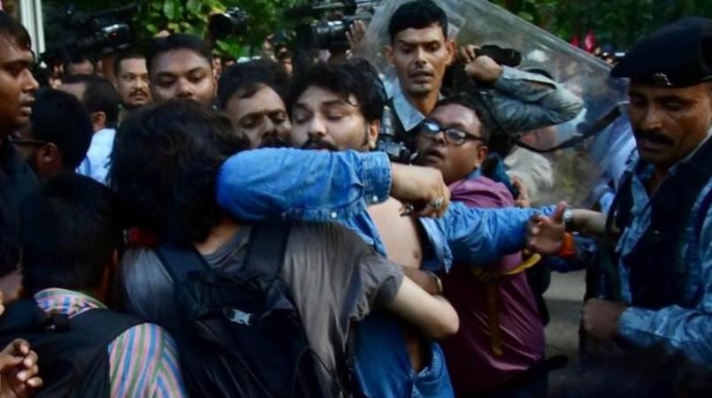 Jadavpur University protest turns violent Babul Supriyo