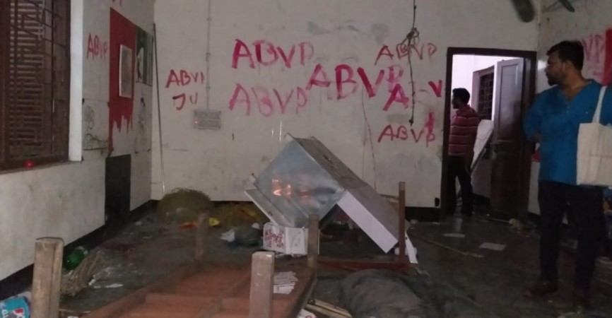 Arts faculty students union room vandalised by ABVP jadavpur university