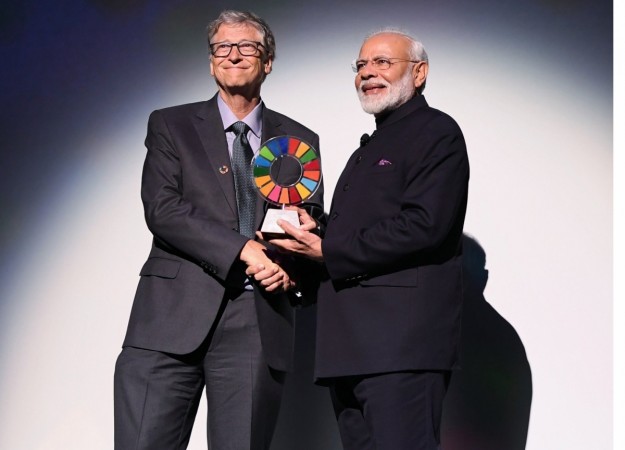 The award was conferred by the Bill and Melinda Gates Foundation for the Swachh Bharat mission. Narendra Modi Global Goalkeeper Award