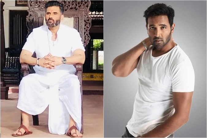 Suniel Shetty and Vishnu Manchu Suniel Shetty and Vishnu Manchu