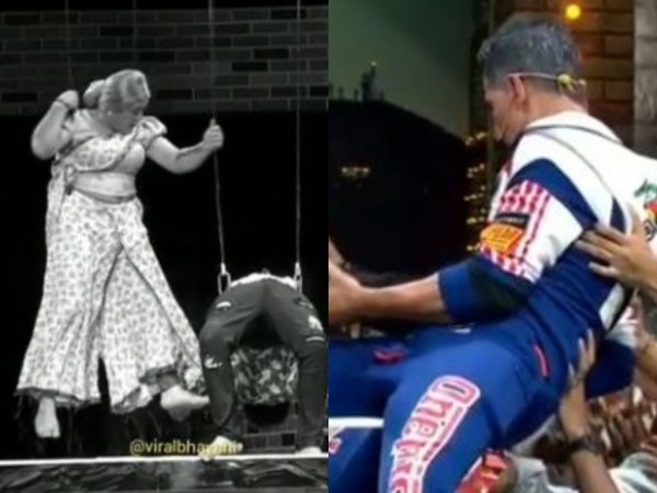 Akshay Kumar helps a performer who falls unconscious. Akshay Kumar helps a performer who falls unconscious