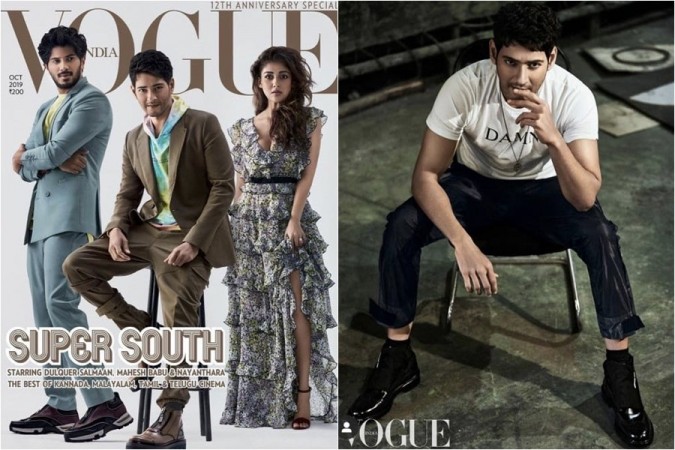 Mahesh Babu with Nayanthara and Dulquer Salman on Vogue India cover page Mahesh Babu with Nayanthara and Dulquer Salman on Vogue India cover page