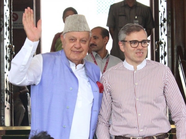 National Conference (NC) leaders Farooq Abdullah and Omar Abdullah at Parliament, in New Delhi on June 25, 2019. (Photo: IANS) Farooq Abdullah and Omar Abdullah