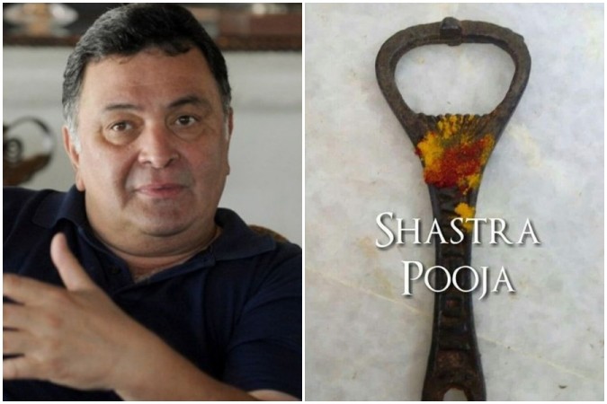 Rishi Kapoor's unusual Dussehra wish and Shastra Puja Rishi Kapoor's unusual Dussehra wish and Shastra Puja
