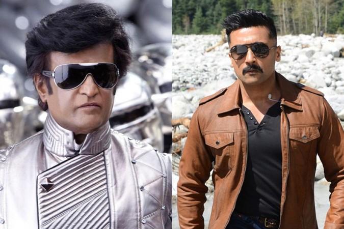 Rajinikanth and Suriya. Rajinikanth and Suriya