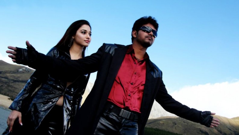 A picture of Tamannaah and Vijay from their earlier movie Sura. Tamannaah and Vijay