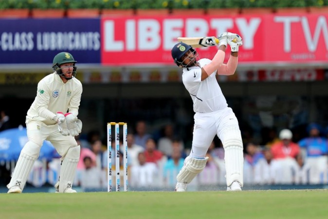 Umesh Yadav during his innings against South Africa Umesh Yadav