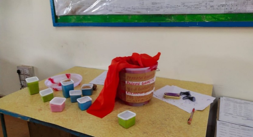 The parcel box addressed to Kohlapur MLA that exploded at Hubli railway station The parcel box addressed to Kohlapur MLA that exploded at Hubli railway station