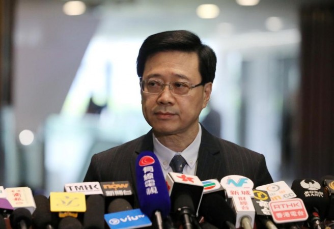 Secretary of Security John Lee Ka-Chiu announces the withdrawal of the extradition bill, in Hong Kong, China October 23, 2019 Secretary of Security John Lee Ka-Chiu