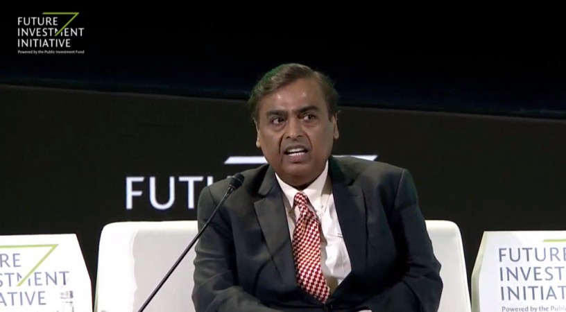 Mukesh Ambani was speaking at Saudi Arabia's annual investment forum, also known as 'Davos in the desert'. Mukesh Ambani