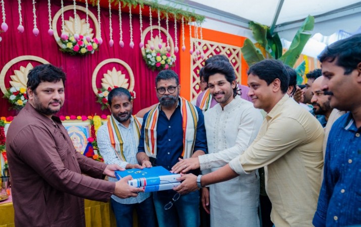 Celebs at Allu Arjun and Sukumar's next movie launch Celebs at Allu Arjun and Sukumar's next movie launch