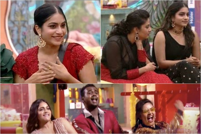 Punarnavi Bhupalam with Rahul Sipligunj and Sreemukhi in Bigg Boss Telugu 3 house Punarnavi Bhupalam with Rahul Sipligunj and Sreemukhi in Bigg Boss Telugu 3 house
