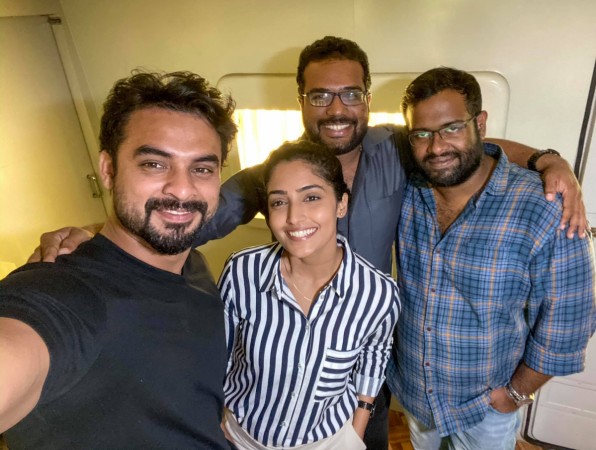 Reba Monica John with Tovino Thomas Reba Monica John