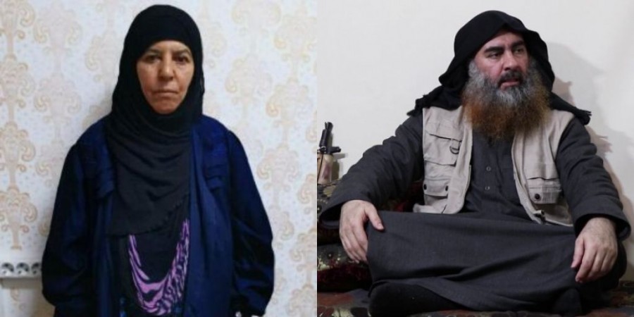 Rasmiya Awad, believed to be the sister of slain Islamic State leader Abu Bakr al-Baghdadi, who was captured on Monday in the northern Syrian town of Azaz by Turkish security officials, is seen in an unknown location in an undated picture provided by Turkish security officials. Rasmiya Awad