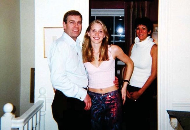 Prince Andrew and Virginia Roberts Giuffre, along with Ghislaine Maxwell. Virginia with Prince Andrews